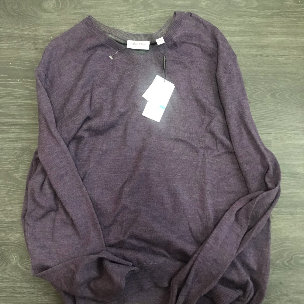 Mens Calvin Klein Purple Sweater Sz XL